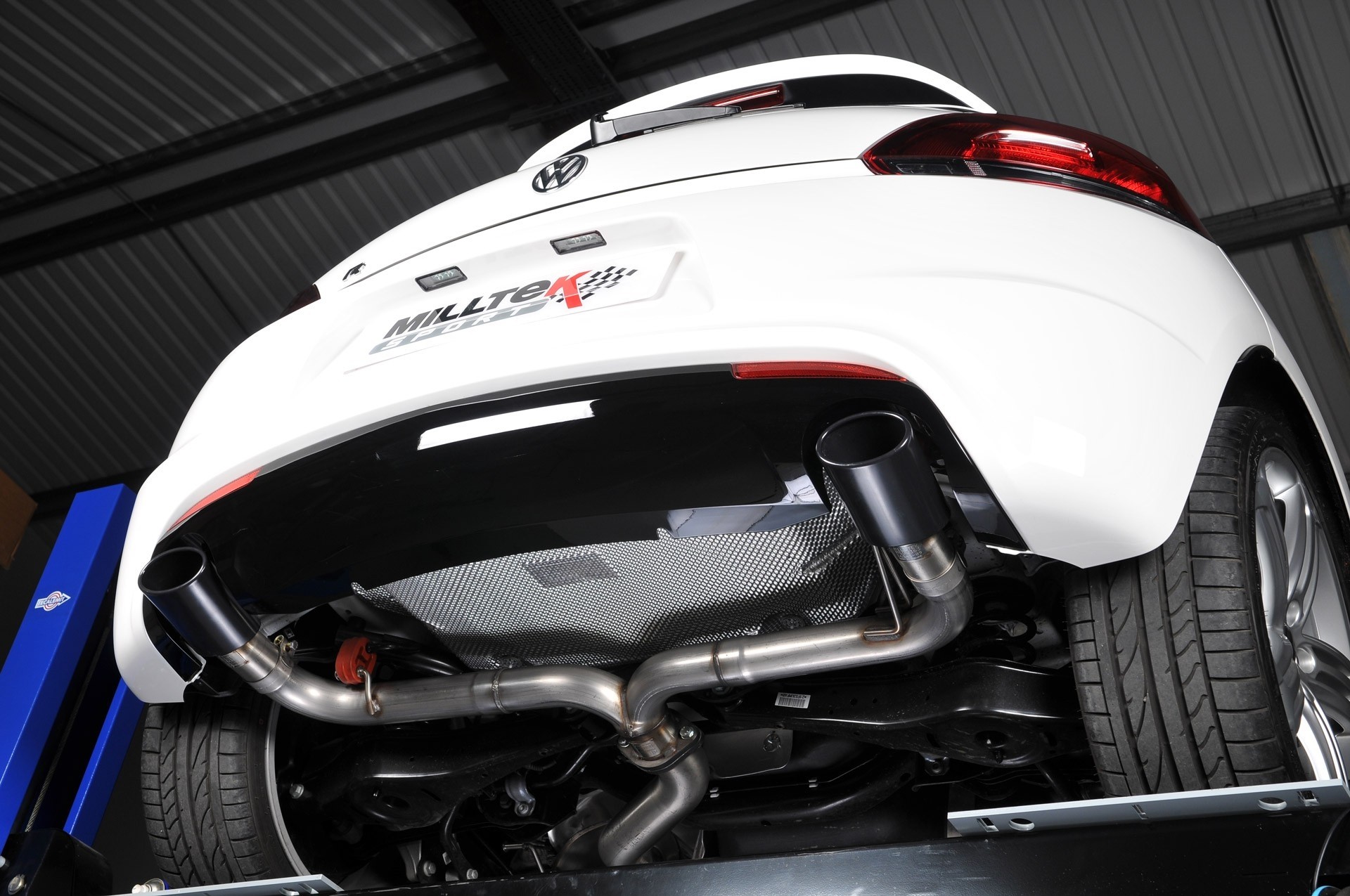 Milltek VW Scirocco R 3inch dual turbo-back Race systeem met hi-