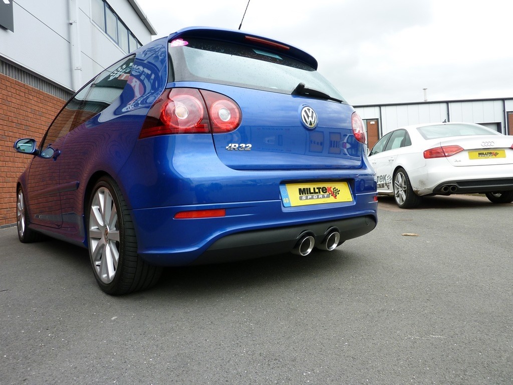 Milltek VW Golf V R32 3.2 V6 non-resonated(luider) dual cat-back