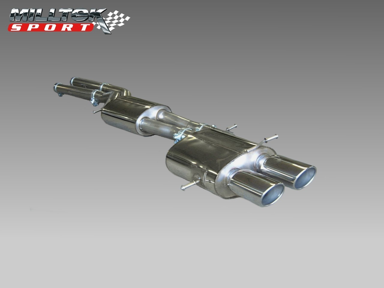 Milltek Audi RS4 B5 V6 Bi-Turbo resonated(stiller) cat-back syst