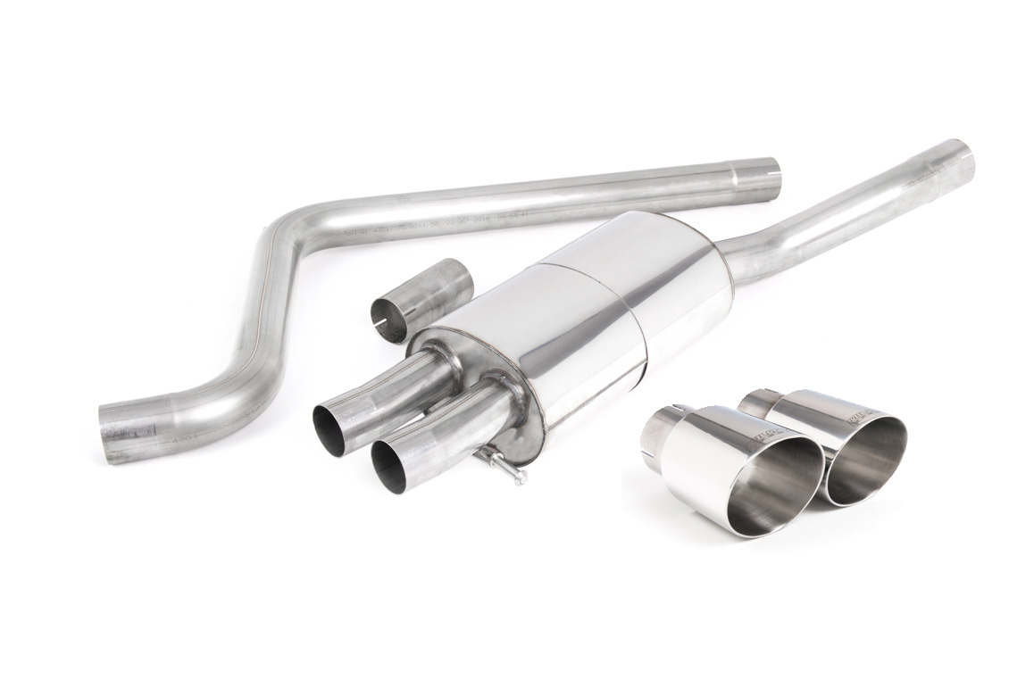 Milltek VW Polo 6R 1.4 TSI 180pk cat-back systeem met dubbel 80m