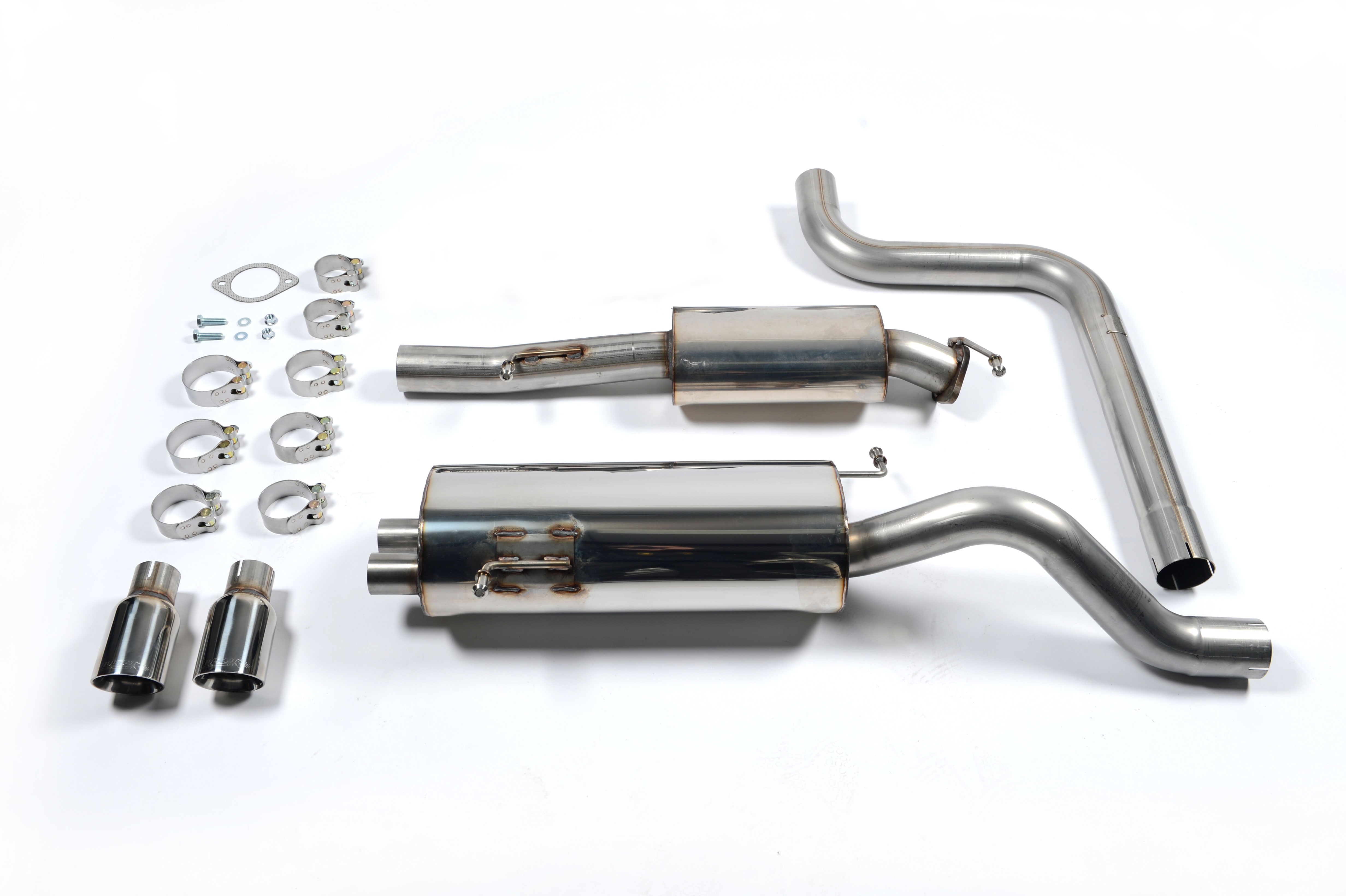 Ford Fiesta ST Cat-back Resonated Milltek Twin 80mm GT80