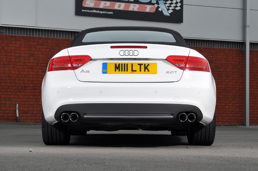 Milltek Audi A5 8T Coupe S line 2.0 cat-back quad systeem resona