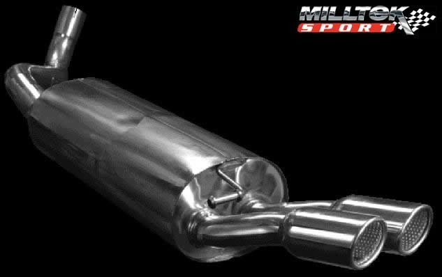 Milltek VW Bora 1.8T 2WD resonated(stiller) cat-back systeem met