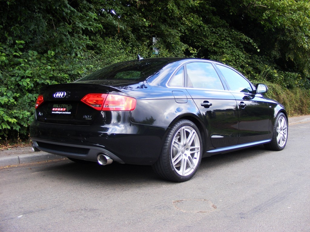 Milltek Audi A4 B8 2.0 TFSI S cat-back dual systeem resonated(st