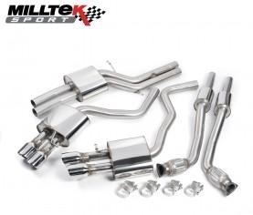 Milltek Audi A4 B6 1.8T 163pk 2WD cat-back systeem resonated(sti